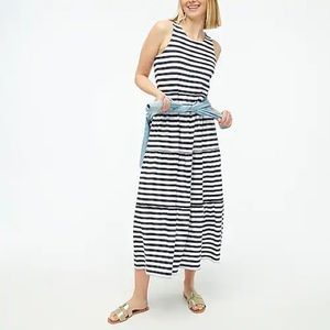 NWT J. Crew Factory Striped Tiered Knit Maxi Dress